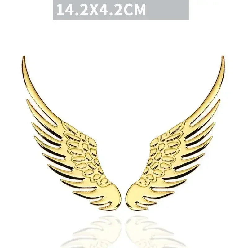 Car Decorative Wings, Three-dimensional Angel Wings Tail Stickers Metal Car Logo Personalized Decorative Car Stickers Amagi