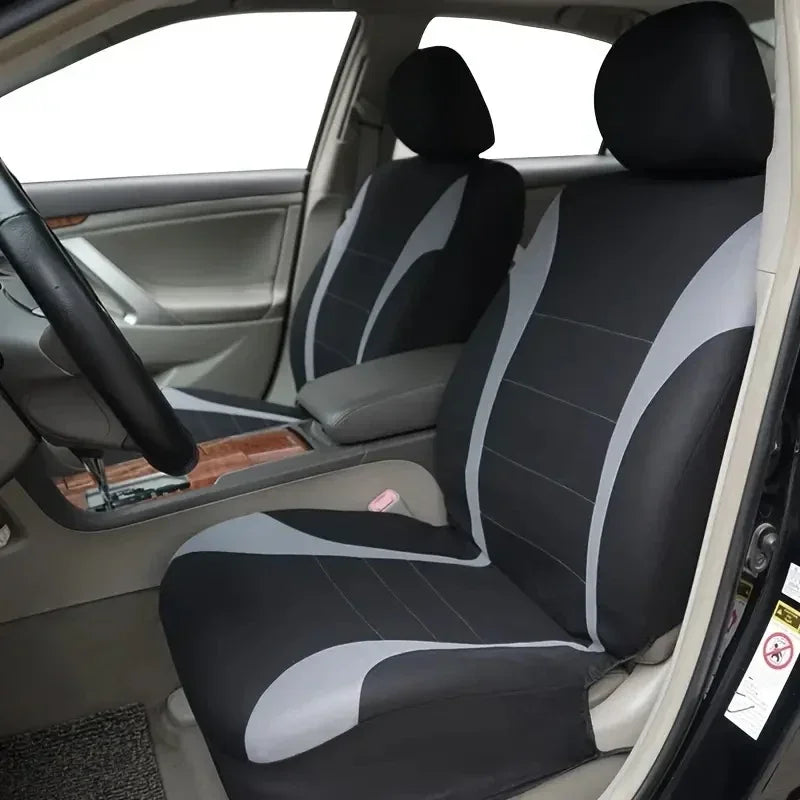 Auto Parts Car Seat Cover Polyester Fabric 5 Piece Set Four Season Universal Airbag Safe Truck Van Front/Rear Cushion amagi