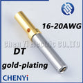 10 Pcs Pin Socket 0460-202-1631 0462-201-1631 Gold Plated Stainless Steel 16-20AWG For Deutsch DT Series Crimp Solid Terminal