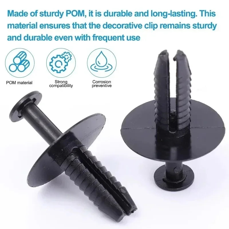 10-50sets Bumper Trim Buckles Cars Rivet Clips Doors Sill Fixing Clips Wheel Arch Clip for Mercedes-Benz BMW357 Auto Accessories