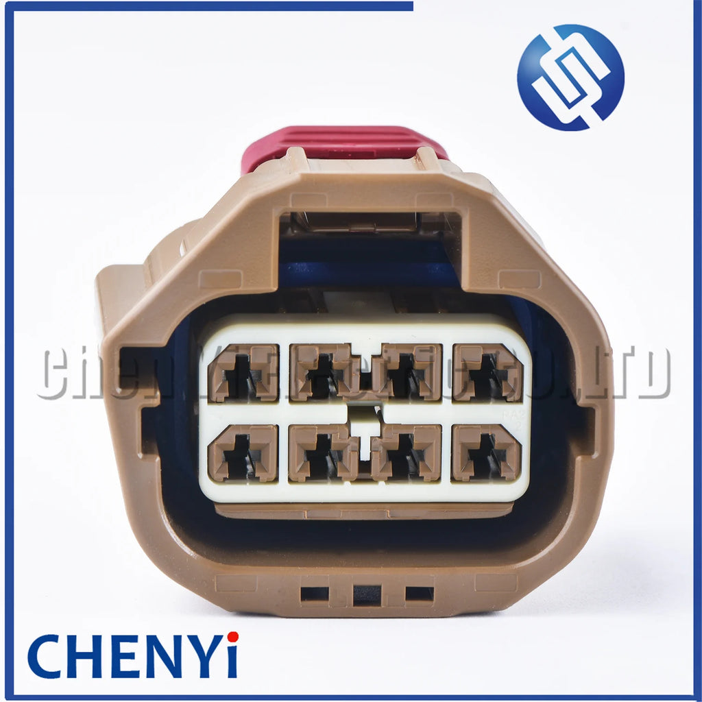 1 Set Brown 8 Pin 2.8mm series female automobile waterproof connector headlamp fog lamp turn lamp tail lamp plug 7283-6442-80