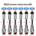 1PCS GX12 Auto Waterproof Connectors 2-7 Pins with Power Cable Line Socket Plug—Suitable for Industrial Machinery and Equipment