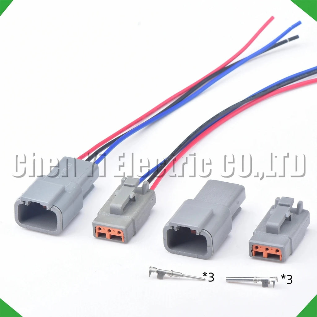3-pin wire harness harness female automotive waterproof connector sealed harness wires
