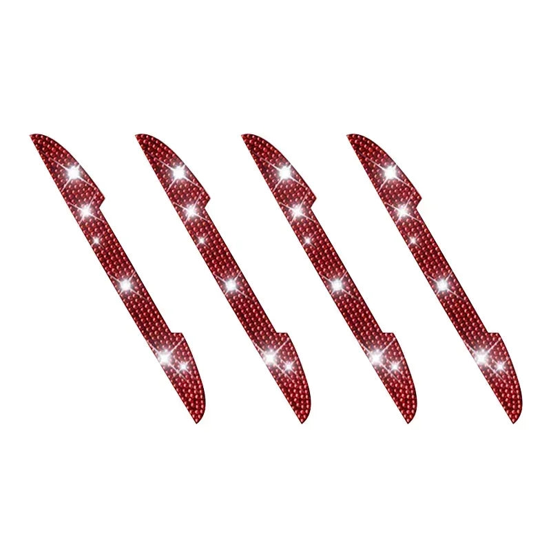 Bling Rhinestone Car Door Handle Scratch Protectors Suitable For All Cars Vehicles SUVs Side Mirrors Car Door Edge Guards Amagi