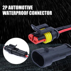 2 Pin Way Plug Waterproof Automotive Car Wire Electrical Connectors Plug with Wire for Car Motorcycle Scooter Marine 2/10pcs