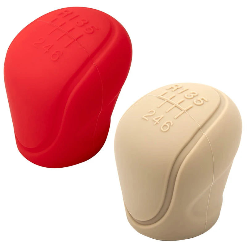 Car Silicone Gear Shift Knob Cover Gear Shift Non-Slip Grip Handle Protective Covers Manual 6-speed Car Interior Accessories