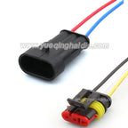 AMP 3Pin Connectors Waterproof 1.8mm Male Female Connector Automotive Wiring Harness Cable Socket 282105-1 282087-1