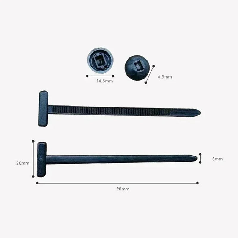 Nylon Universal Cable Tie Buckle-Heavy Duty Zip Ties Holder with Pin & Button Design Self-Locking Nylon Zip Ties Holder Amagi