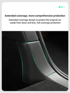 For Tesla Model Y Trunk Sill Protector Premium TPE Rubber Boot Bumper Guards with ABS Sides Bar Fender Cover for Enhanced amagi