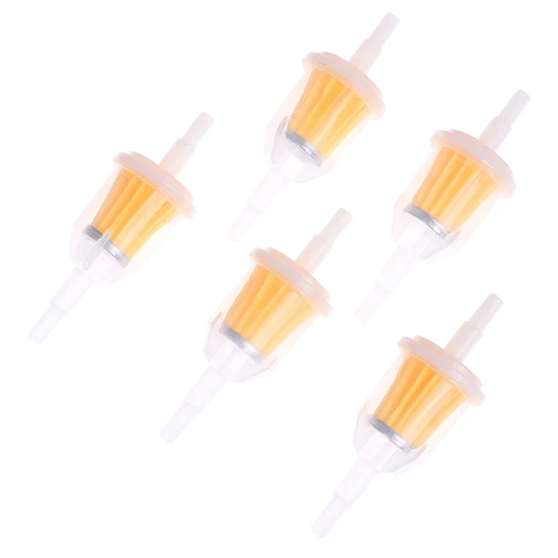 Hot sale 5Pcs Inline Gas/Fuel Filter 6MM-8MM 1/4" For Lawn Mower Small Engine Auto Motorcycle Oil Filt