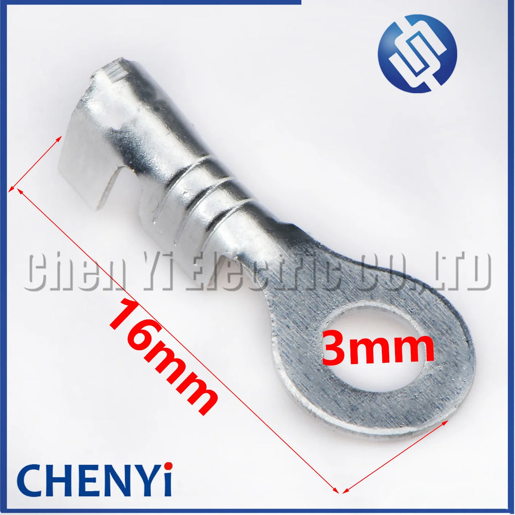 50 Pcs M3/M4/M5/M6/M8/M10/M12 Ring Lugs Eyes Brass tin plating Crimp Terminals Cable Lug Cold Pressure O Type Wiring Nose Pin