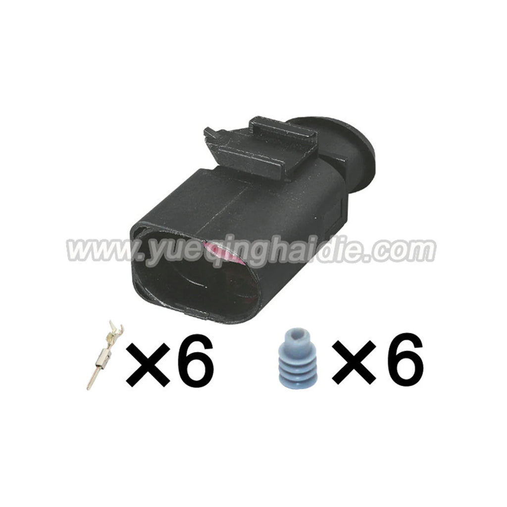 6-Pin Connector Waterproof 1.5mm Male Female Connector Automotive Wire Harness Cable Socket for Audi VW 3B0973813 1J0973713