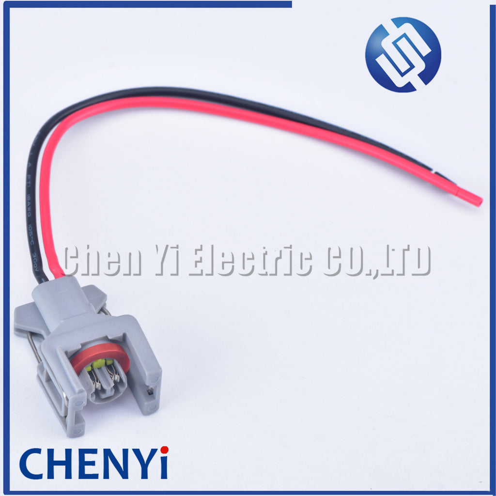 2 Pin 1.5mm Waterproof Automotive Connector Fuel Diesel Injector Fuel Rail Plug T15 10811963 240PC024S8014 with 15cm wire