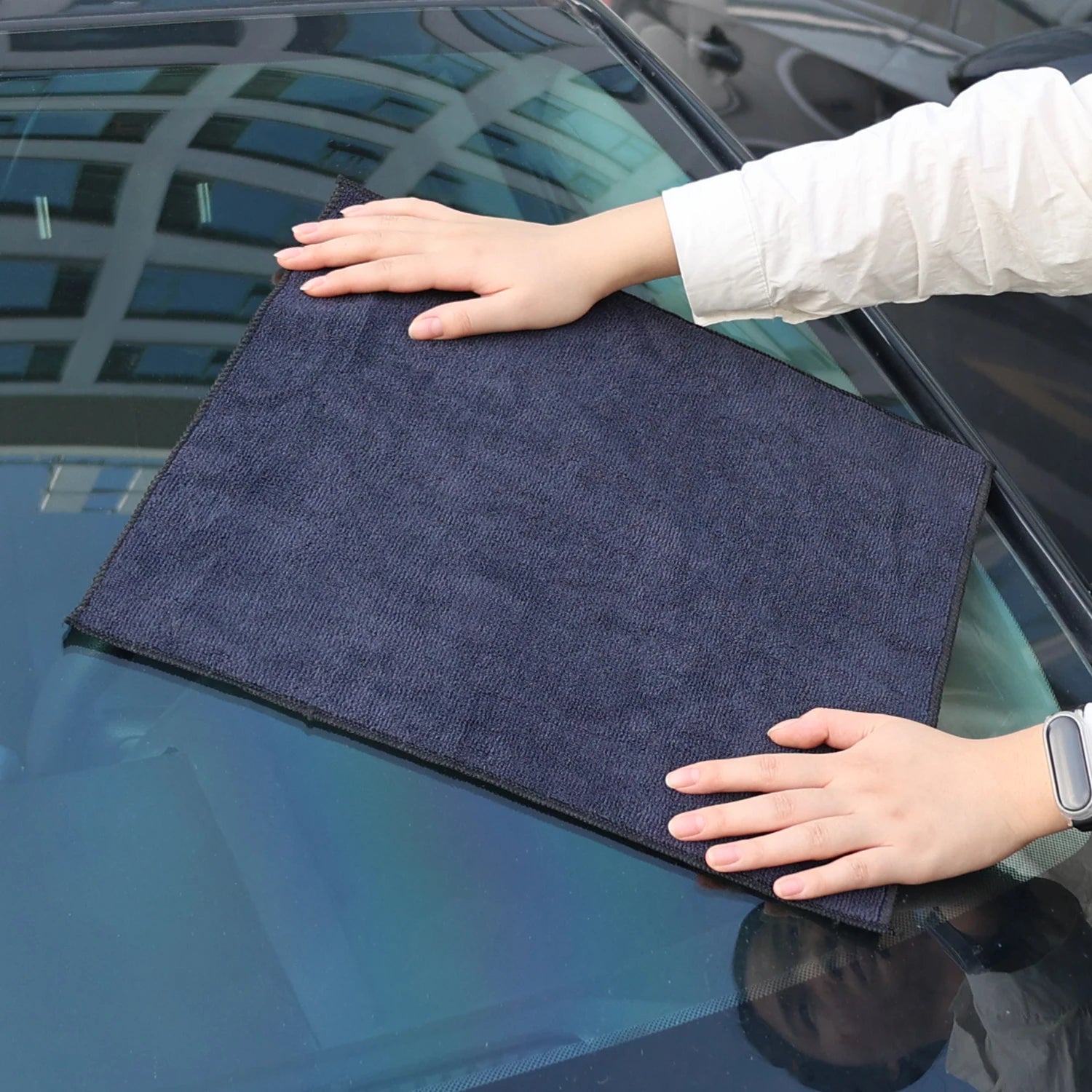 1-10pcs Absorbent Towel for Black Microfiber Car Wash Housework Cleaning Rags Cleaning Cloth Household Auto Washing Tools