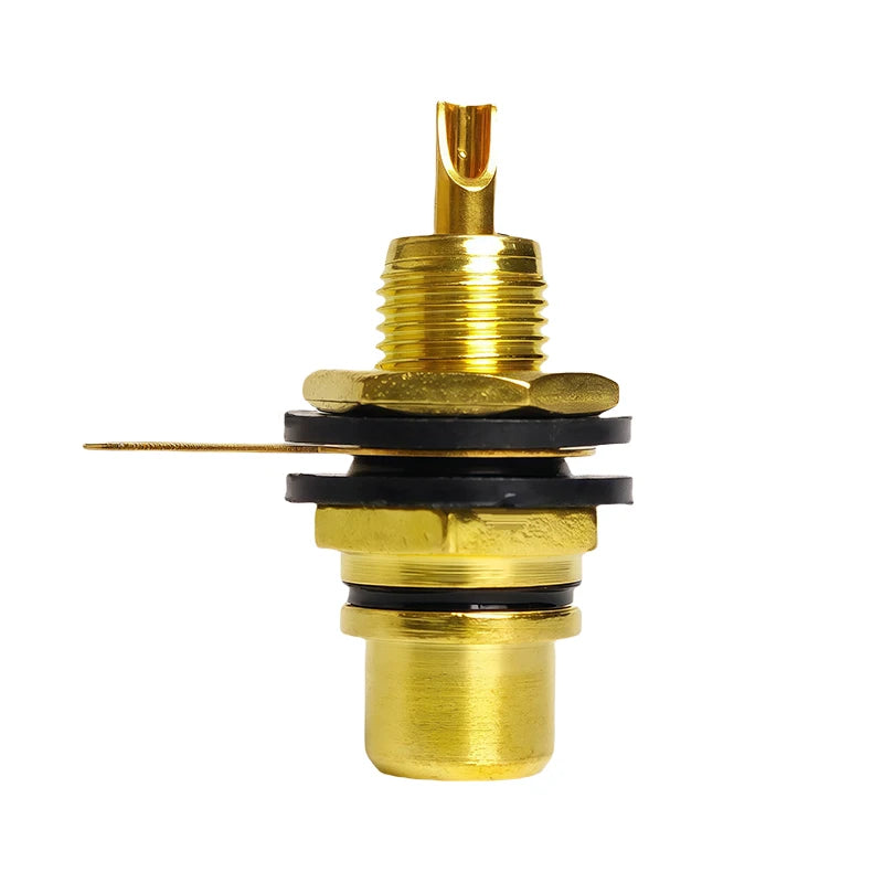 10/20/40PCS Gold-Plated RCA Jack Connectors, Zinc Alloy Single AV Coaxial Socket for Audio Video Panel Mount Applications