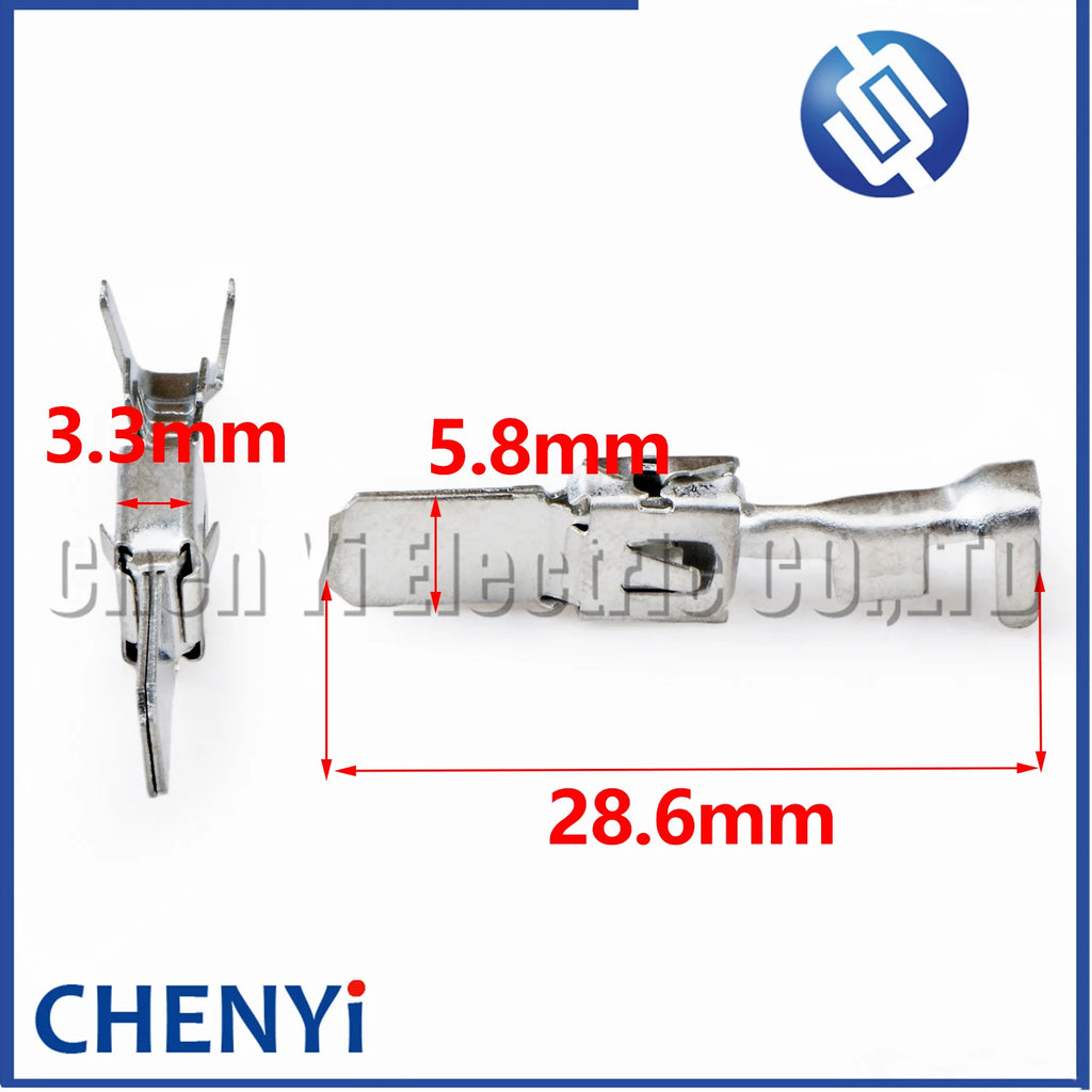 50 Pcs 6.3mm series connector plug Crimp Wire Splice Pins 144433-1 144617-1 927824-1 927824-2 927829-1 2-963736-1 1-968050-1