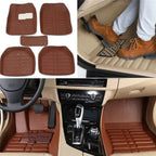 5pcs Premium Easy Clean Waterproof Auto Foot Pad Universal Waterproof PU Leather Durable Car Floor Mats Car Interior Amagi