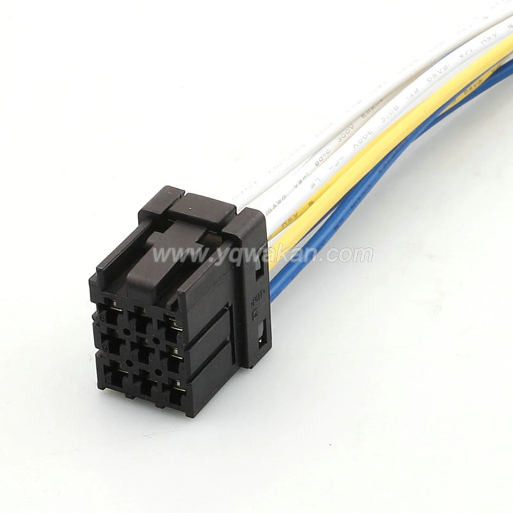 9 PIN Connector Wiring Harness Unsealed 2.8mm Series Female Connectors Cable Plug 1-968307-2 With Terminals