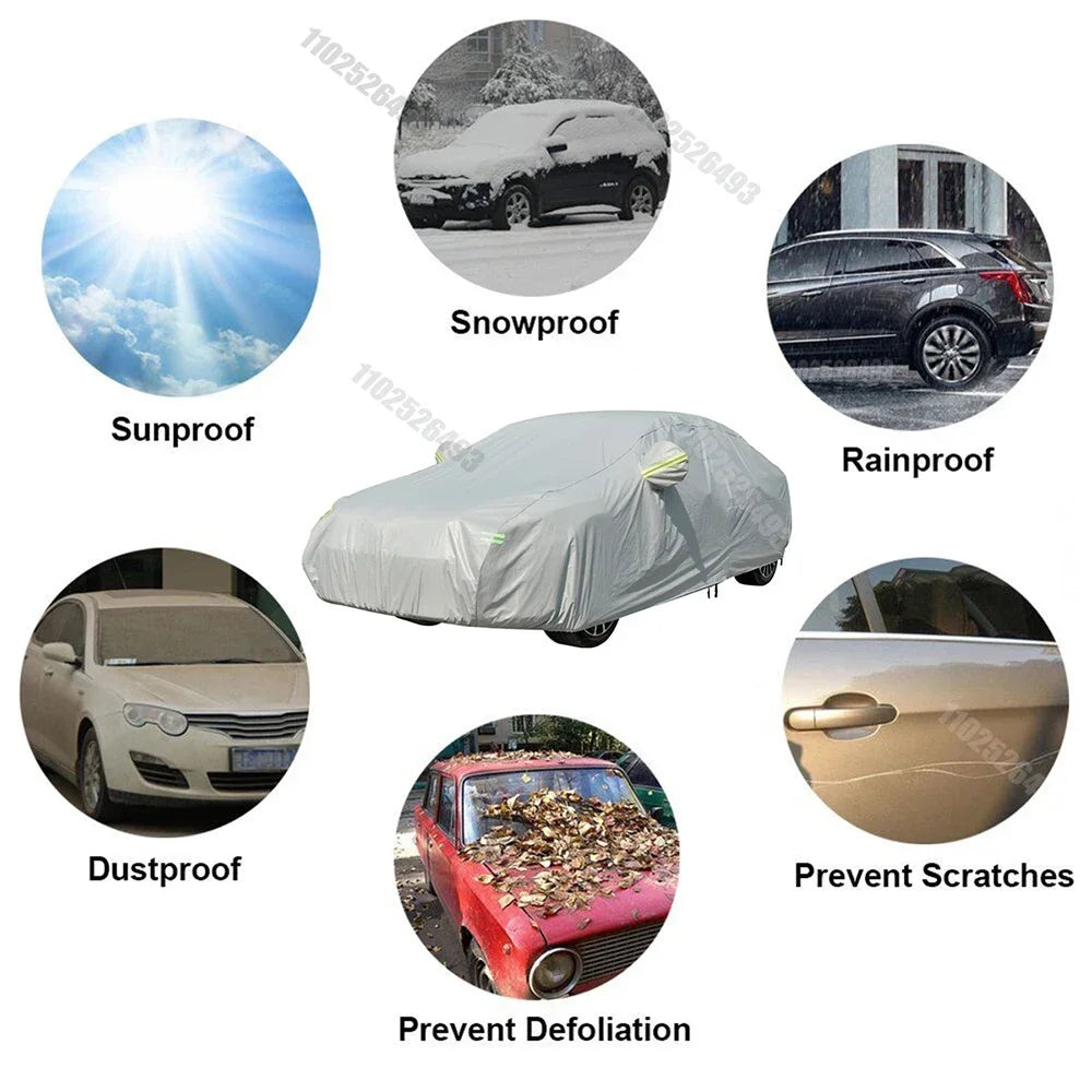 Car Covers Waterproof Auto Sun Full Cover Protector Universal Fit For SUV Sedan 6 Size Snow Dust Rain Snowproof Car Amagi