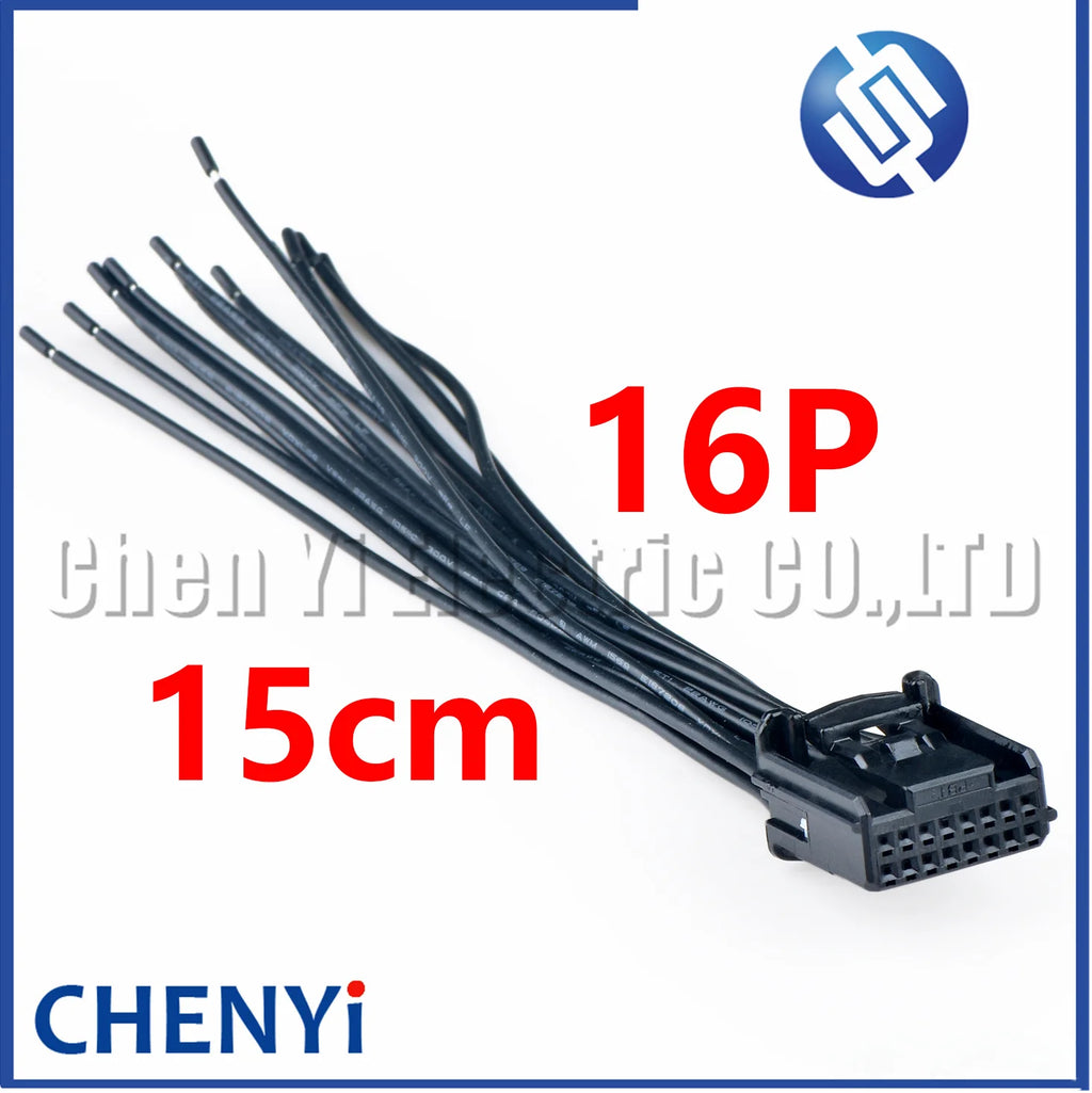 16 Pin Automotive connector Car Audio Navigation Rearview wire harness Plug 1379678-1 1379665-1 1379678 1379665