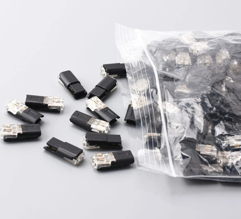 2 Pin Way Plug Wire Cable Snap Connectors Waterproof Electric Wire Double-Wire Plug-In Connector Locking Buckles Cable Clamps
