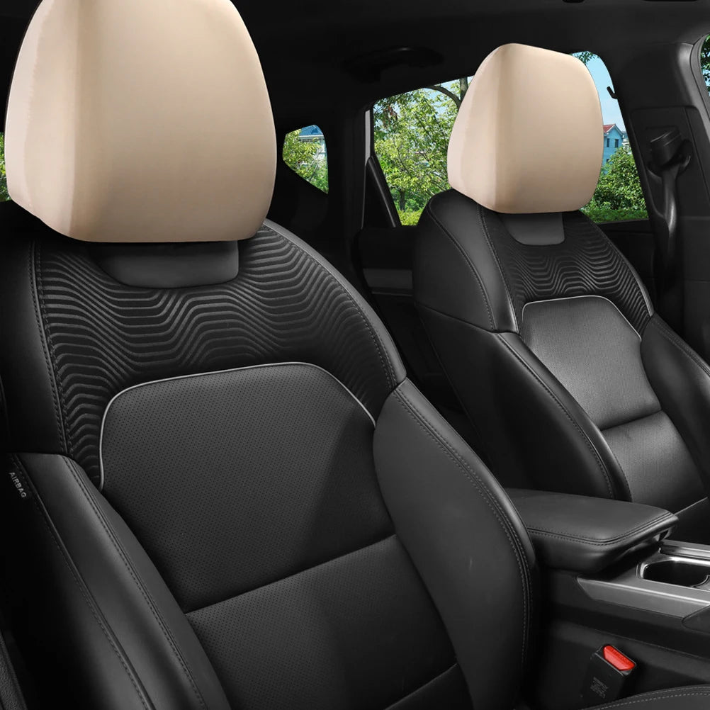Universal Car Seat Headrest Cover Premium Cloth Car Truck SUV Auto Fit Anti-Dirty Elastic Protective Headrest Cover