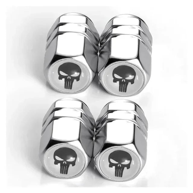 4Pcs Tire Valve Stem Caps, Universal Car Wheel Air Valve Dust Proof Covers for Cars, Trucks, SUVs, Bikes and Motorcycles Amagi