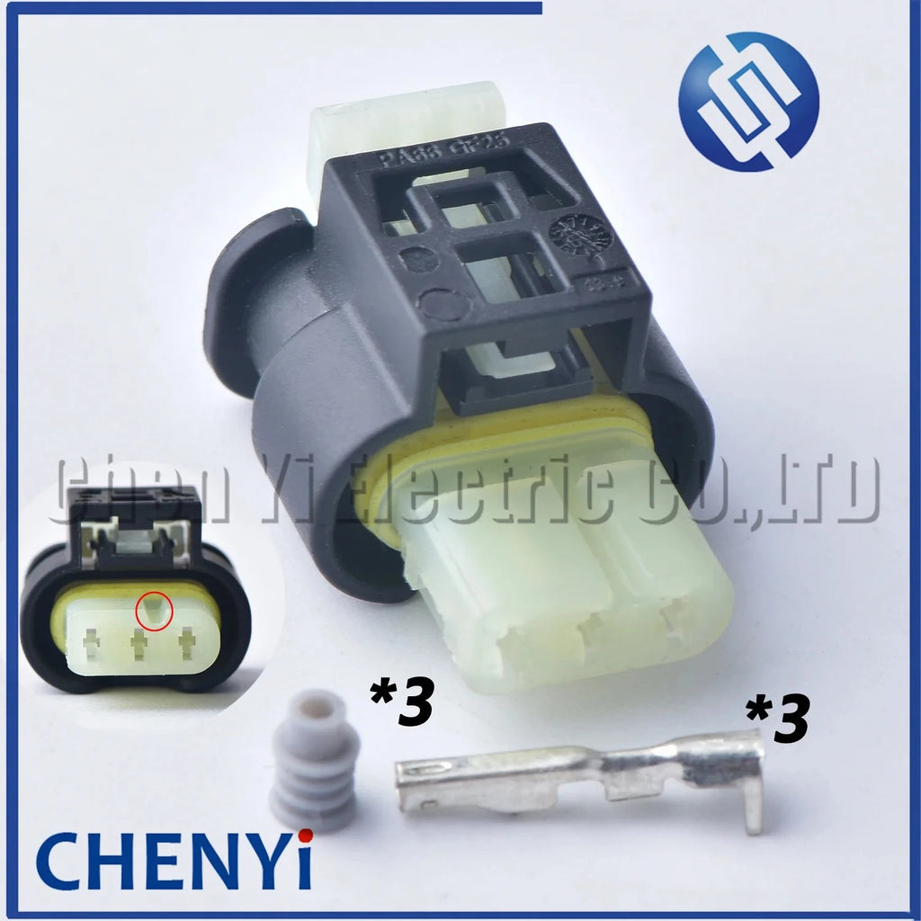 3 Pin Auto waterproof connector Motorcycle sensor plug Socket 7615637-04 805-121-522 A0295451326 2-1703496-7 2236953 A0225452526