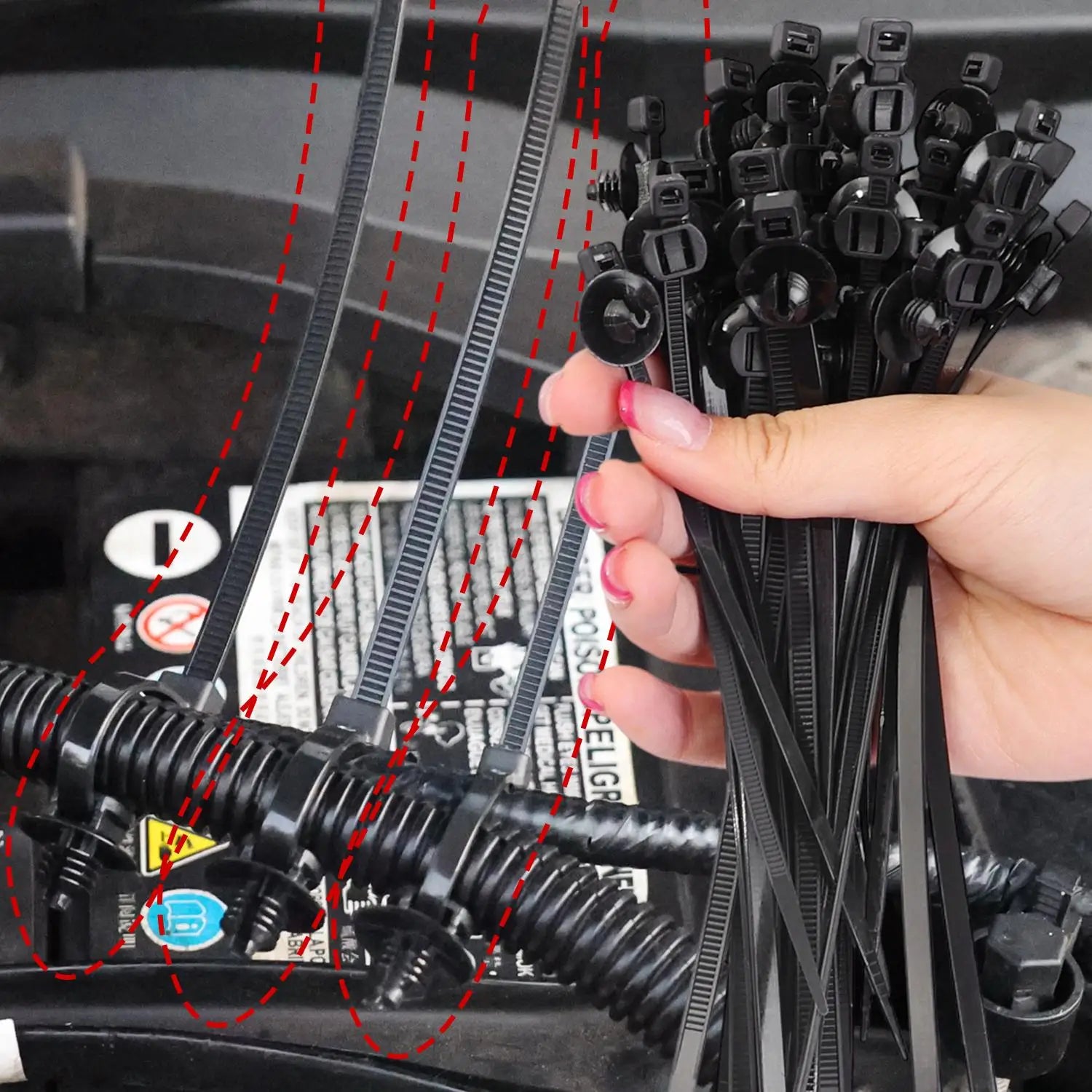 Car Clamp Fastener Screw Replacement Automotive Cable Tie Buckle Wire Management Fender Trunk Engine Skid Plate Tools 10pcs
