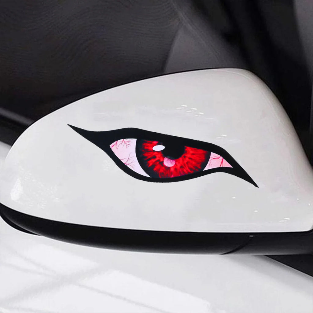 3D Reflective Eyes Stickers for Motorcycle Scooter Windshield Auto Decorative Night Light Safety Front Car Stickers Waterproof