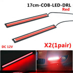 2Pcs 17cm COB Car Fog Light LED Light Strip RED Waterproof Car 12V DRL Fog Light Driving Lamp Car Styling Led Day Light