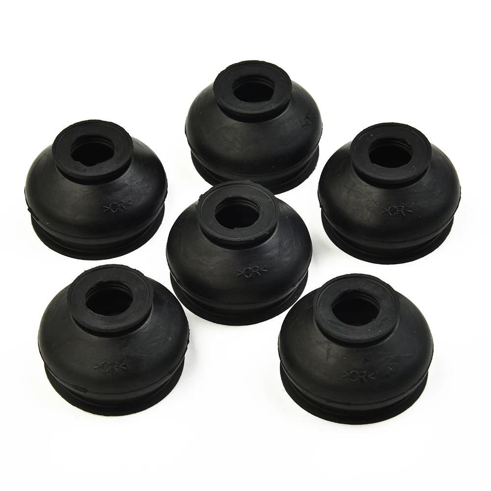 6 Pcs Universal Black Rubber Tie Rod End Ball Joint Dust Cover Car Suspension Steering Ball Joint Parts Accessories