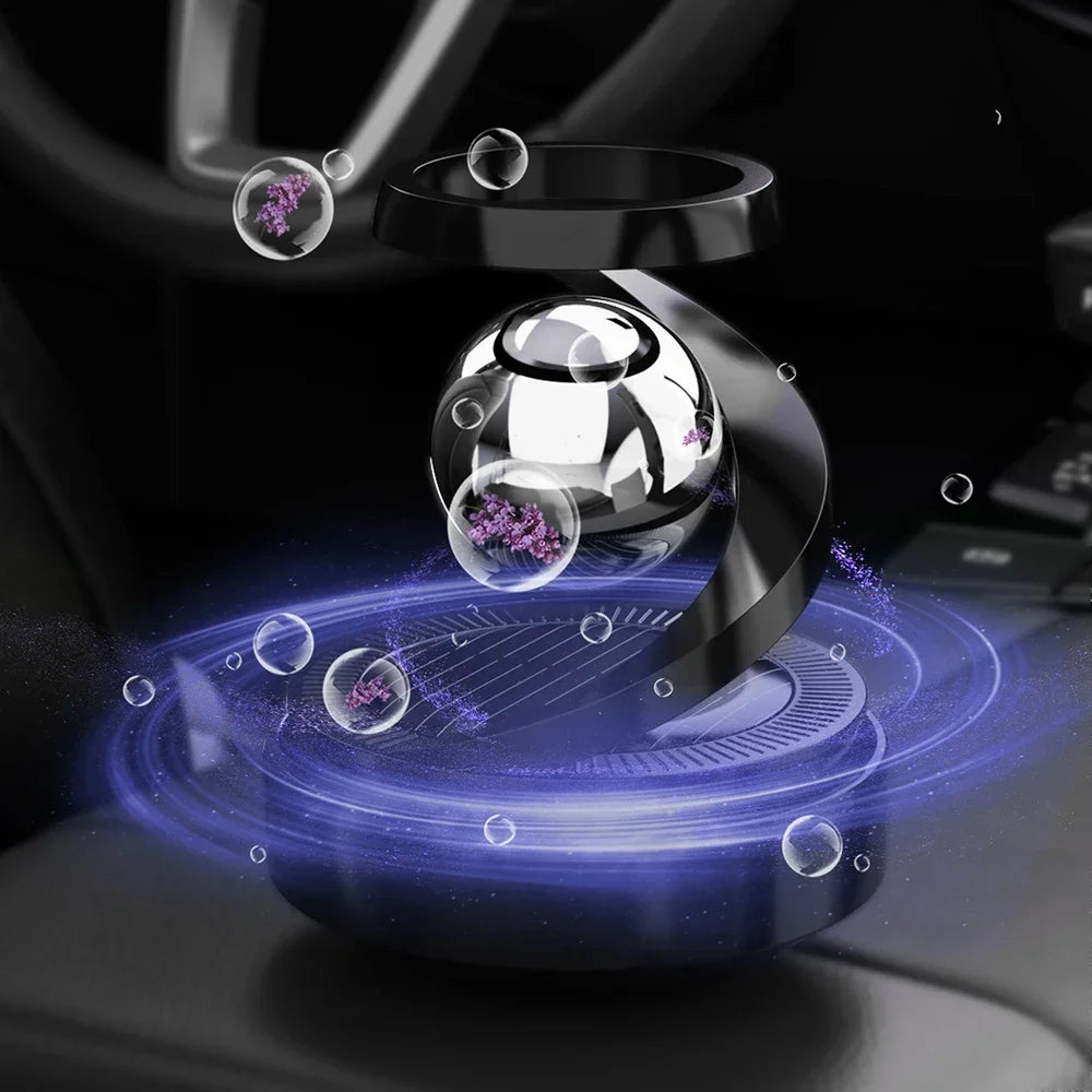 Solar-Powered Rotating Car Aromatherapy Diffuser Innovative Scent Dispenser with Long-Lasting Fragrances Enhances Dashboard
