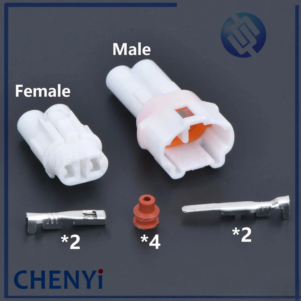 5 sets 2 Pin way MT090 Female or Male White Auto Connector Waterproof Automotive Plug For Motorcycle 6180-2181 6187-2171