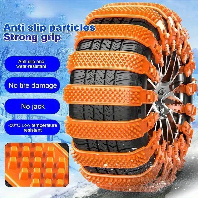 Snow Chain Widen Thicken Car Tire Crawler Type Plastic Anti-skid Chain Winter Wheel Tyre Anti-Slip Ties Emergency Tools Amagi
