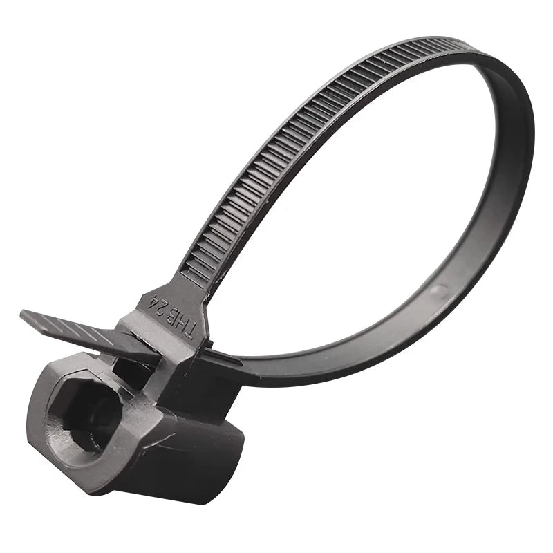 Car nylon cable tie stud thread installation 5*170 hole diameter M5M6 self-locking auto repair 4s store black cable tie
