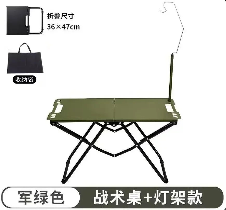 Multi Functional Outdoor Folding Table for Self Driving Hiking Convenient Metal Small Table Can Be Spliced To Hang Items Amagi