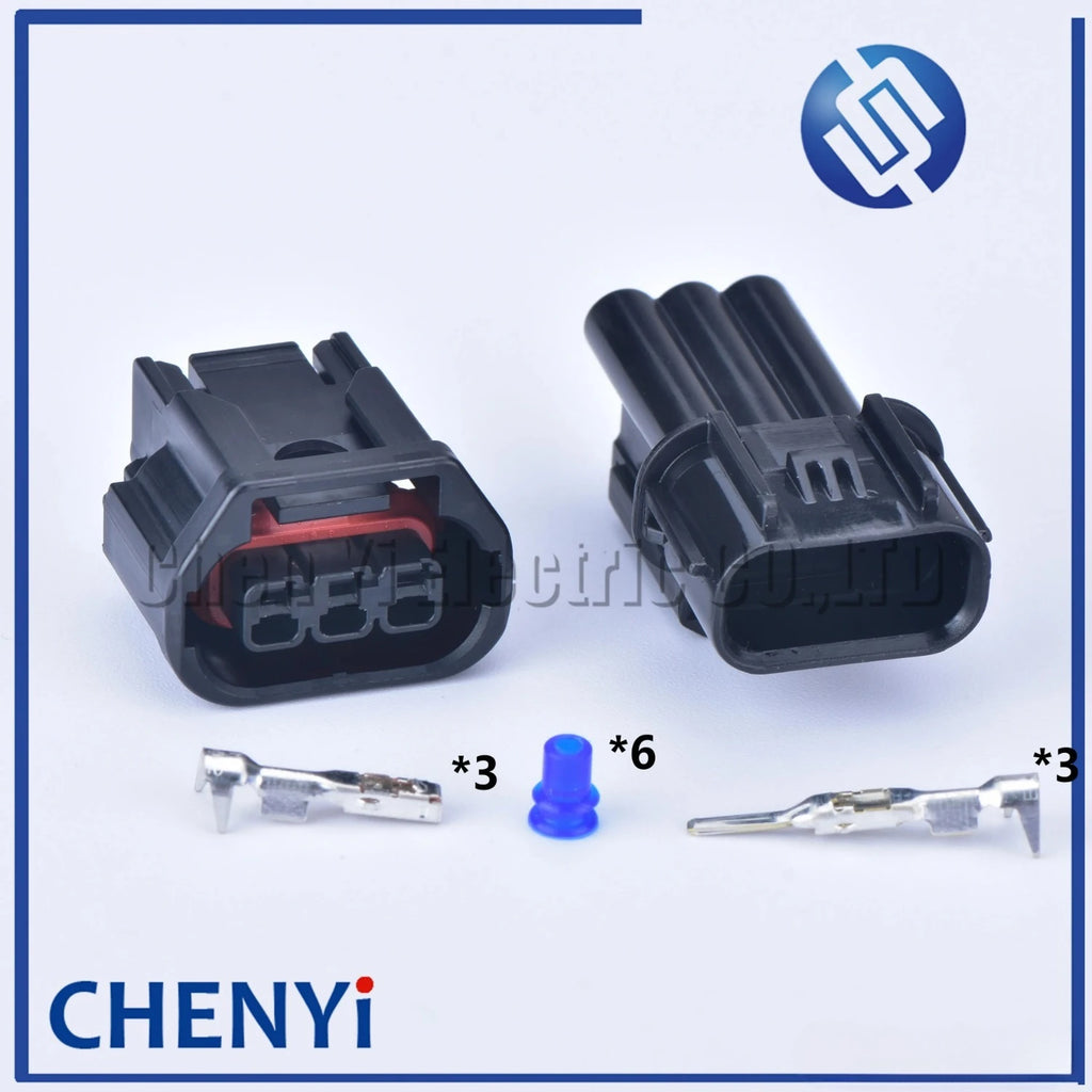 3 Pin car waterproof auto connector LED Fog Light Wire Socket  Daytime Running Light Connector 6189-7494 For Honda