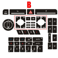 For A4 B6 B7 Radio Clima ESP Car Center Console Part Switch Button Repair Kit Sticker Decal Fix Faded Anti Scratch