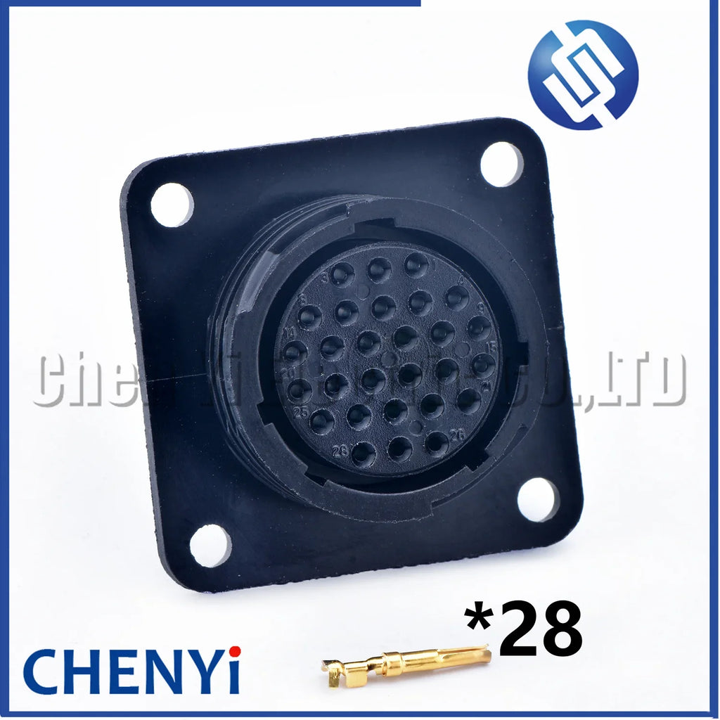 28 Pin male or female Circular Wiring Connector Electricity Plug 206039-1 206038-1 With gold-plating Pins