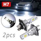 Car Headlight Bulbs H7 LED Headlight Bulbs Lights High Low Beam 55W 8000LM 6000K Super Bright Car Headlight Bulbs
