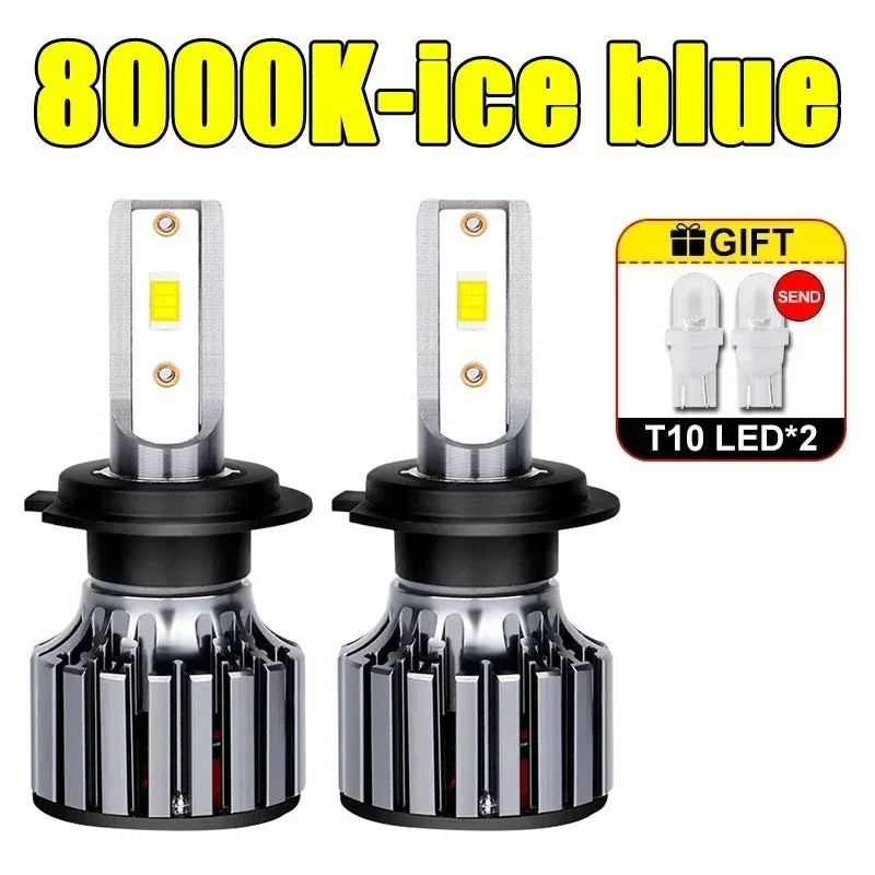 LED 9005/HB3 9006/HB4 9007 H13 H11 H7 H4 H3 H1 880 Car Bulbs 12V High Low Beam 20000LM 120W 6500K White Plug-N-Play 80000h amagi