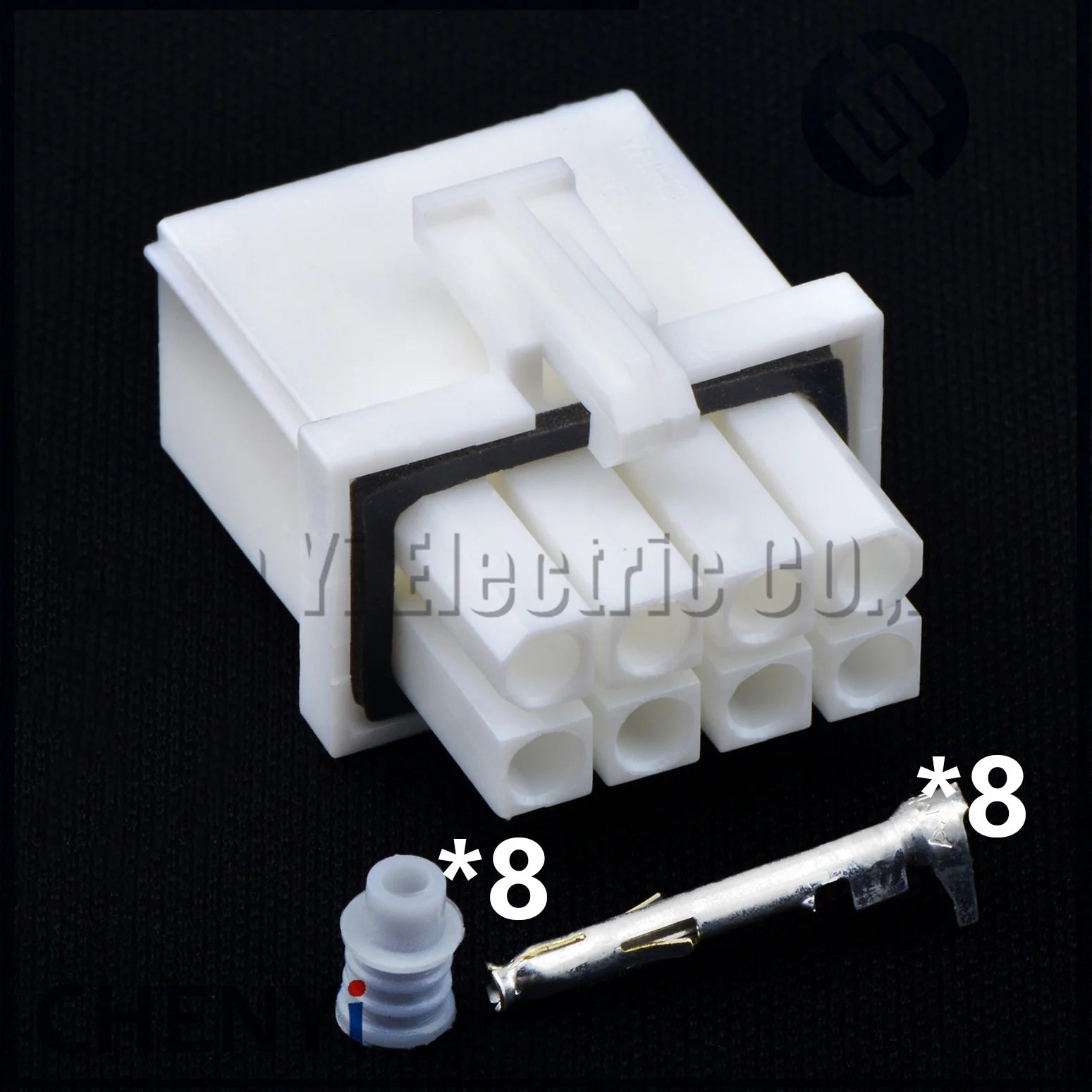 8 Pin Waterproof connector rubber shell 4.14mm spacing Electrical plug 794821-1 794824-1 with Pin or without Pin