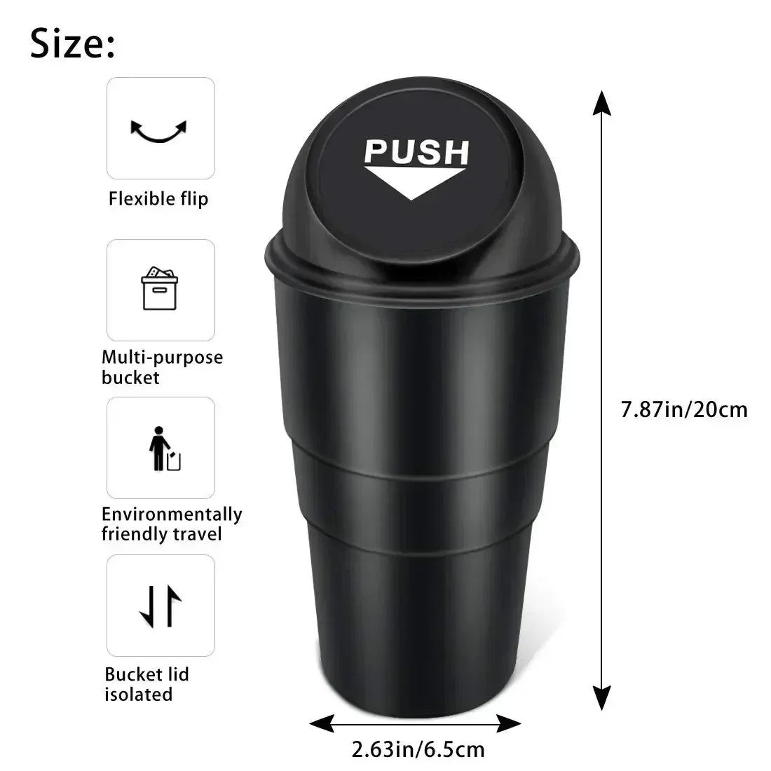 Car Trash Garbage Can Auto Trash Dust Case Holder Bin Box Car-styling Yellow Red Blue Black Gray Amagi