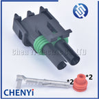 2 pin 2.5 mm Series Female or Male Injector Socket Waterproof Automobile Cable Connector Plug 12015792 12010973