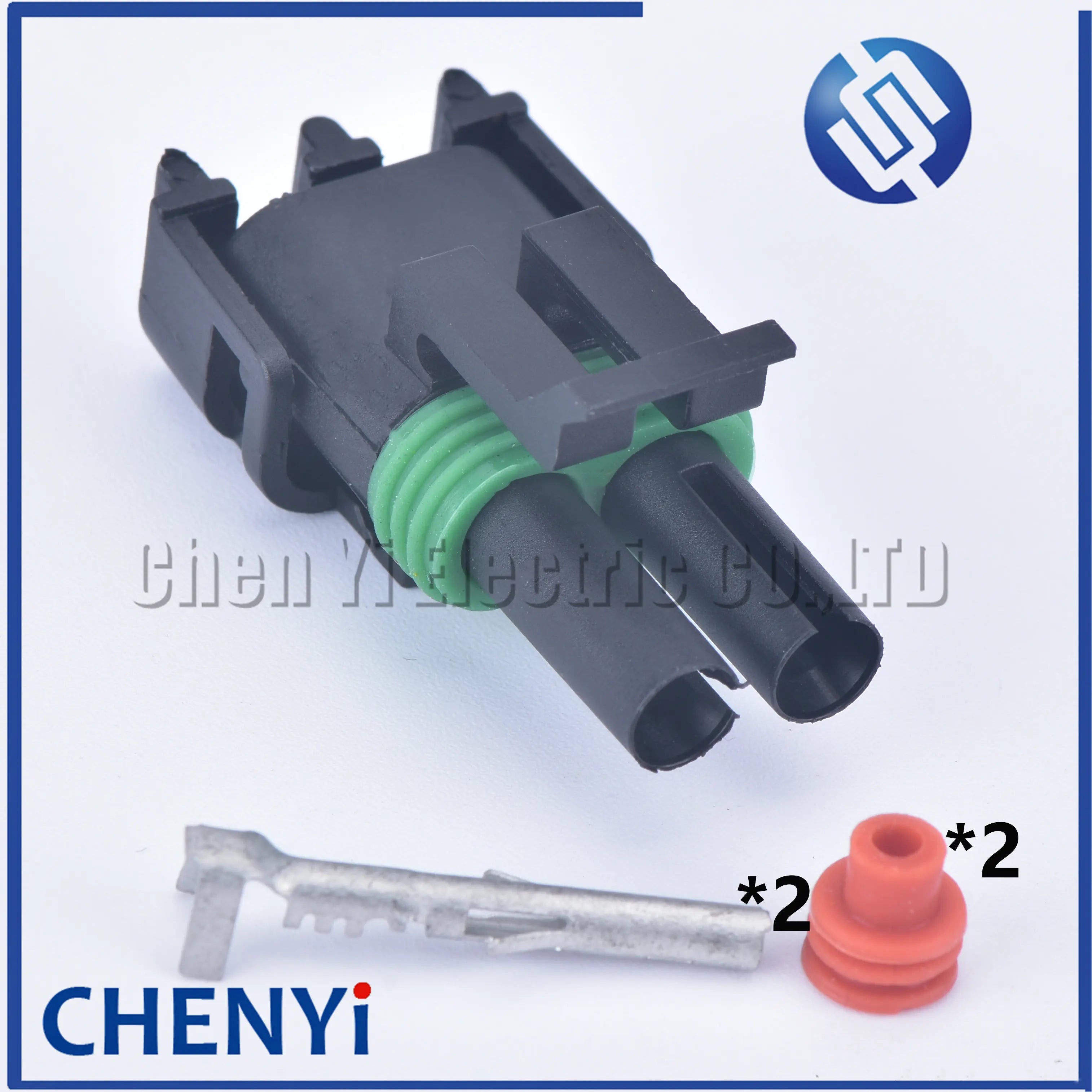 2 pin 2.5 mm Series Female or Male Injector Socket Waterproof Automobile Cable Connector Plug 12015792 12010973