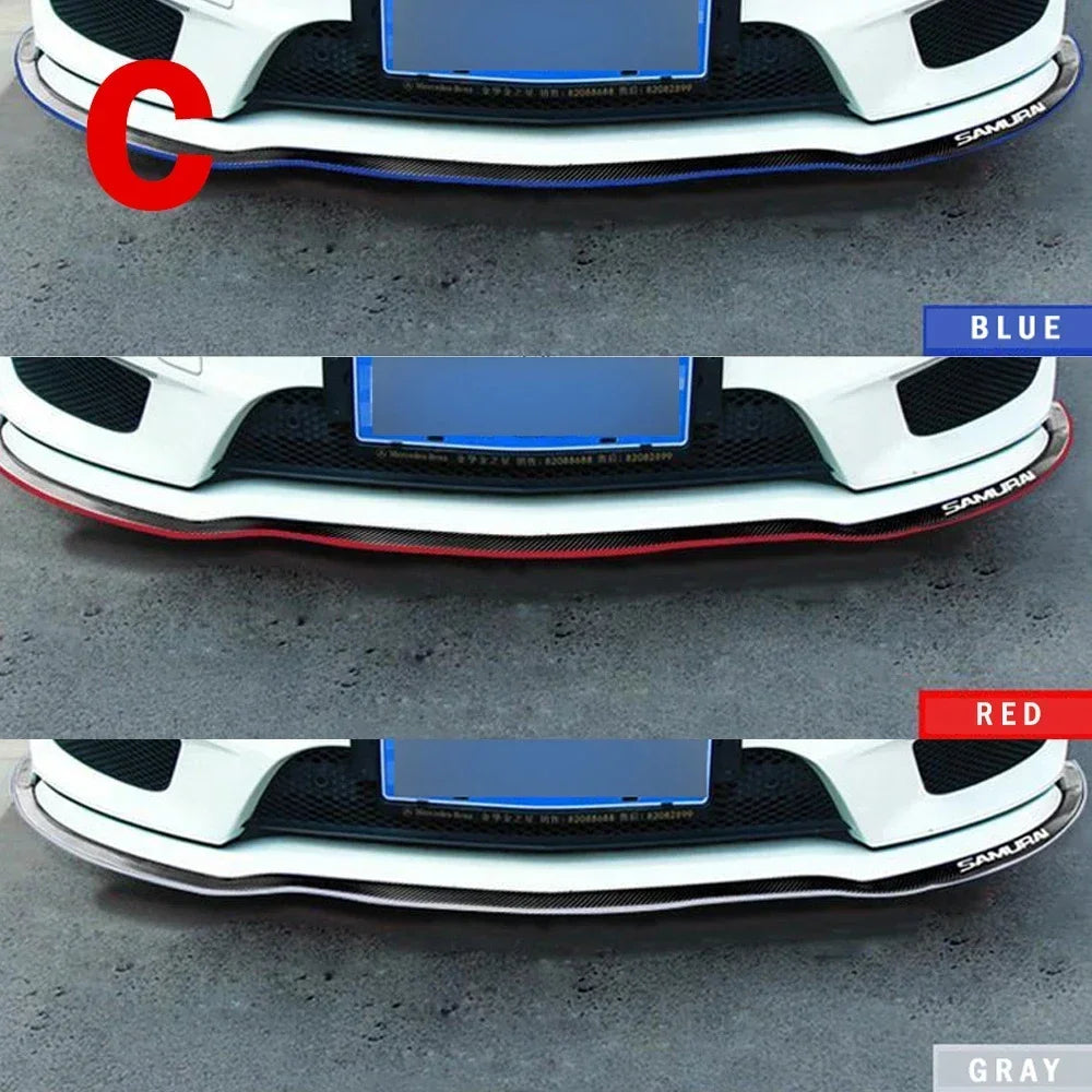 Car Front Bumper Protection Tool Carbon Fiber Strong Adhesive Rubber Universal Front Edge Anti-scratch Protector Amagi