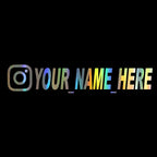 20cmx4cm Personalized Instagram Car Sticker Vinyl Decals Motorcycle Car Stickers（Cannot be customized）