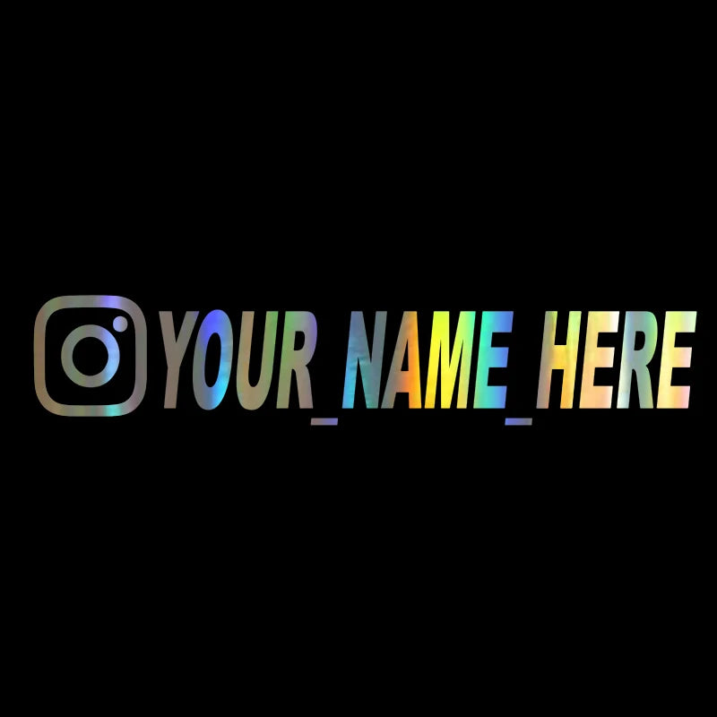 20cmx4cm Personalized Instagram Car Sticker Vinyl Decals Motorcycle Car Stickers（Cannot be customized）