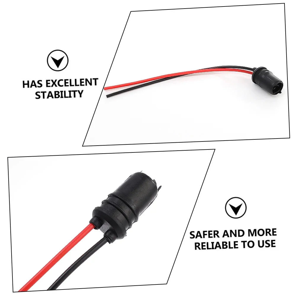 T10 W5W Lamp Holder Light Bulb Socket Car Motorcycle Rubber Connector Holder Extension LED Lamp Bulb Base Holder Wire Adapter